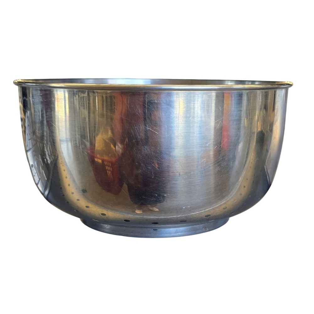 Vintage‎ Sunbeam Mixmaster Stainless Steel Mixing Bowl Silver 1970s Retro Footed